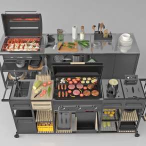 烧烤台3D模型下载